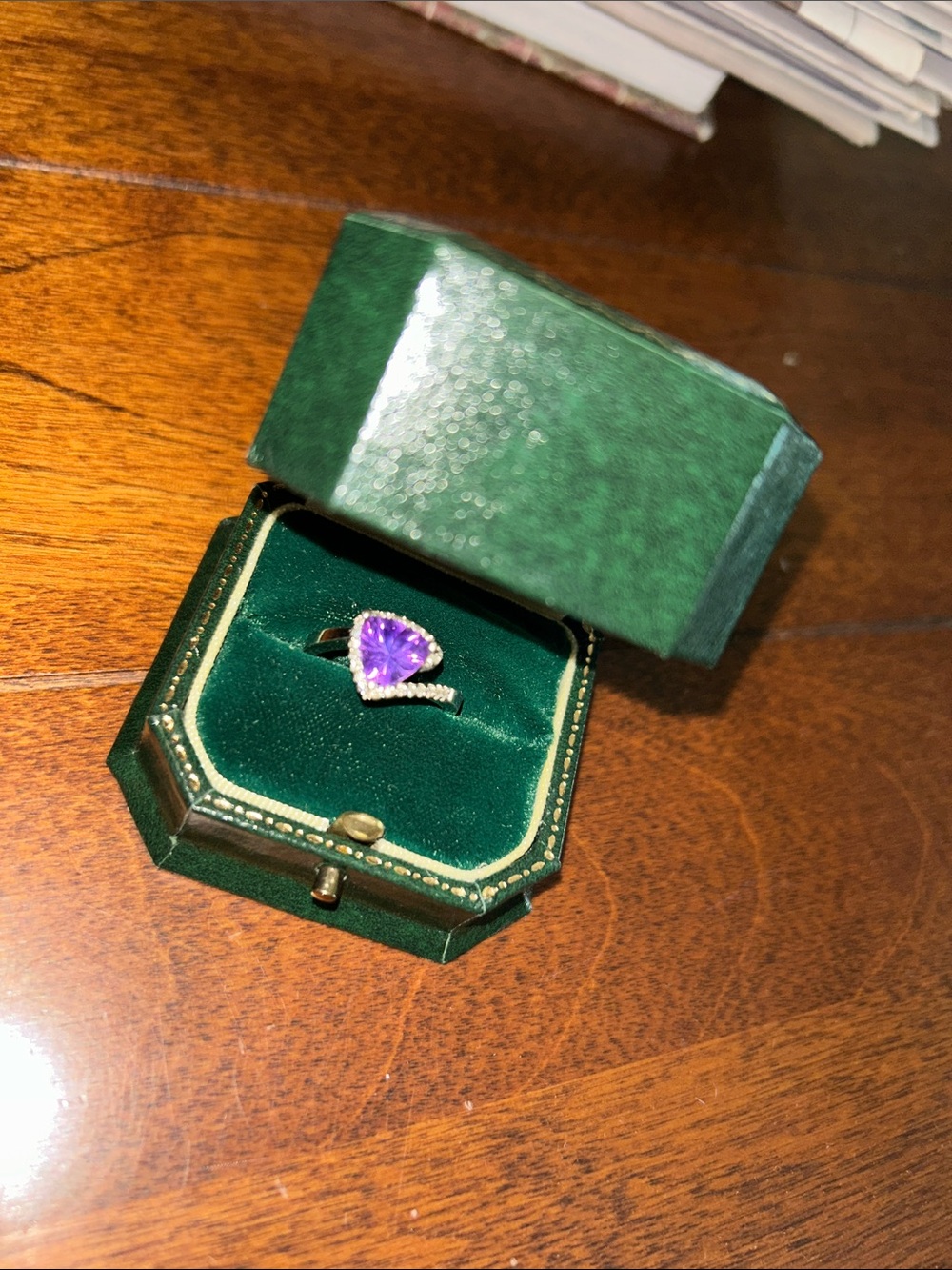 14kt White Gold Amethyst Ring